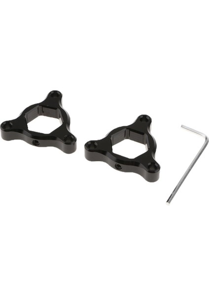 17MM Cnc Alüminyum Altıgen Aniduzed Çatal Ön Yük Adankorlar Kiti Siyah (Yurt Dışından)