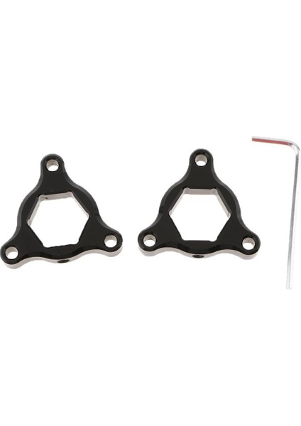 17MM Cnc Alüminyum Altıgen Aniduzed Çatal Ön Yük Adankorlar Kiti Siyah (Yurt Dışından)