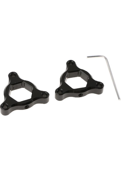 17MM Cnc Alüminyum Altıgen Aniduzed Çatal Ön Yük Adankorlar Kiti Siyah (Yurt Dışından)