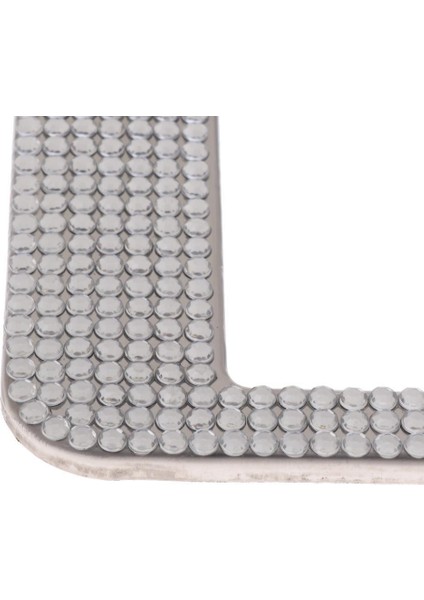 2x 12" X6" Araba Oto Plaka Çerçevesi Bling Kristal Rhinestone 7 Satır Gümüş (Yurt Dışından) modelleri