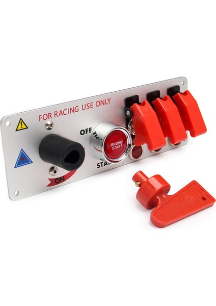 DC12V Flip-Up Ateşleme Anahtarı Paneli Araba Motoru Başlat Push Button LED Geçiş (Yurt Dışından)