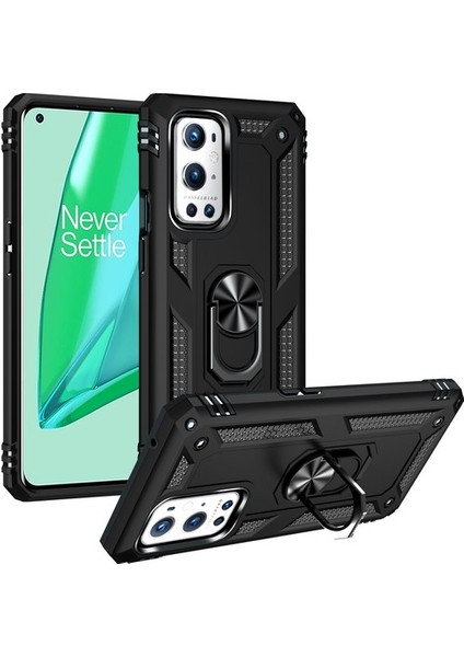 Oneplus 9 Pro Için Çift Katmanlı Ağır Askeri Sınıf Darbeye Halkalı Standlı Kılıf (Yurt Dışından)