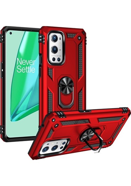 Oneplus 9 Pro Için Çift Katmanlı Ağır Askeri Sınıf Darbeye Halkalı Standlı Kılıf (Yurt Dışından)