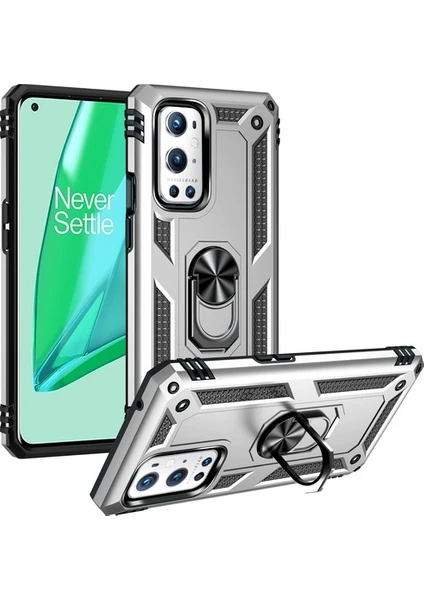 Oneplus 9 Pro Için Çift Katmanlı Ağır Askeri Sınıf Darbeye Halkalı Standlı Kılıf (Yurt Dışından)