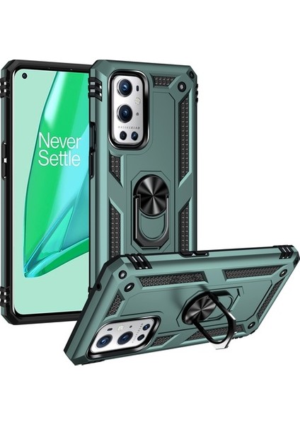 Oneplus 9 Pro Için Çift Katmanlı Ağır Askeri Sınıf Darbeye Halkalı Standlı Kılıf (Yurt Dışından)