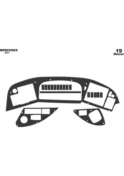 Meriç® Mercedes Tourismo Ön Torpido Kaplama Maun 19 Parça 2007-2010