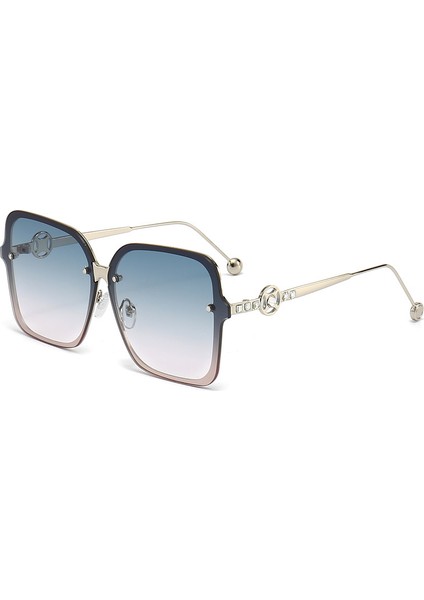 Unisex Güneş Gözlüğü - Gümüş/mavi (Yurt Dışından)