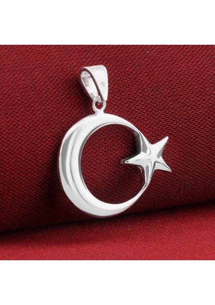 925 Ayar Gümüş Çift Taraflı Ayyıldız Model Erkek Kolye Ucu fiyatları