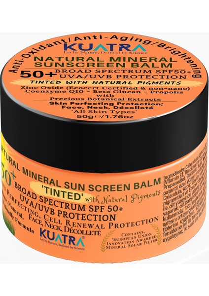 SPF 50+ Doğal-Mineral Güneş Koruyucu Renkli Balm 50ml