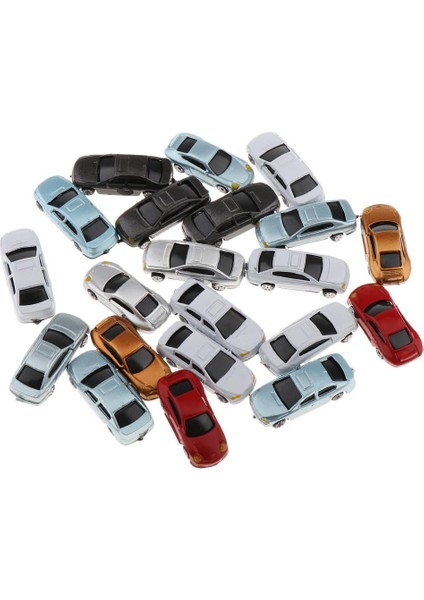 20 Adet Model Araba Kum Masa Aksesuarları Otopark Manzarası Sokak Düzeni A 1: 100 (Yurt Dışından)