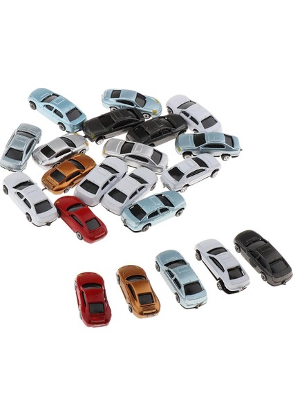 20 Adet Model Araba Kum Masa Aksesuarları Otopark Manzarası Sokak Düzeni A 1: 100 (Yurt Dışından)