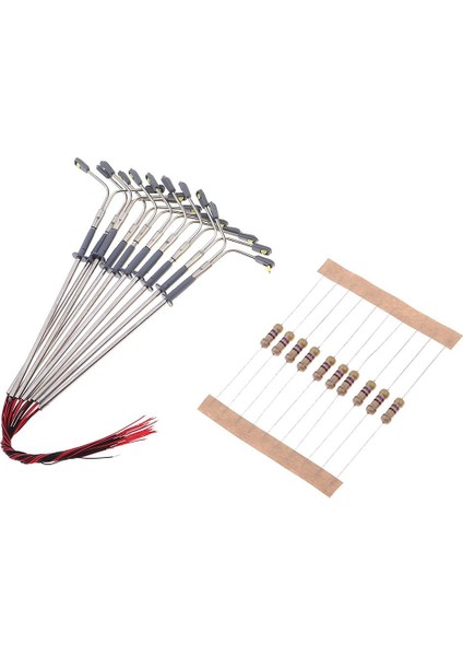 10 Adet Kum Masası Modeli Mini Dekor Lambası Post Lambası 8,5 cm 1: 150 LED Lamba (Yurt Dışından)