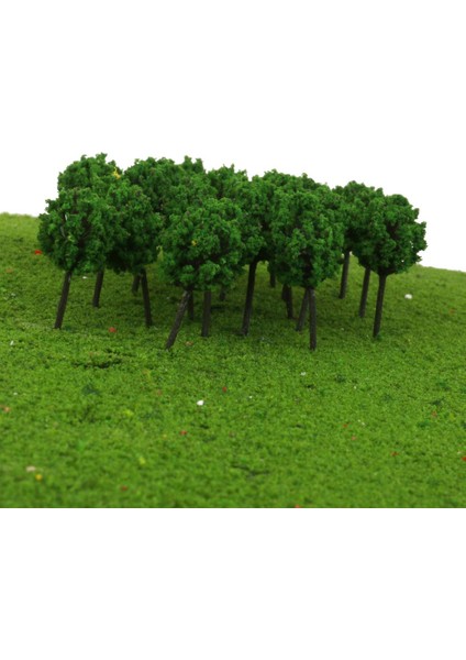 50PC Z Ölçekli Model Ağaç Tren Demiryolu Binası Sokak Diorama Sahne Düzeni 4cm (Yurt Dışından)