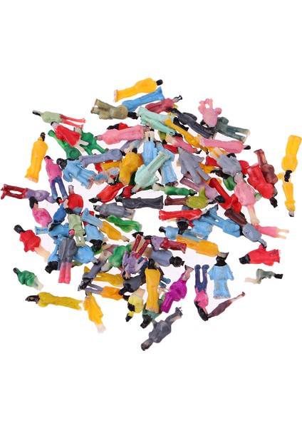 0.6-1cm Yükseklik Insanlar Yolcu Modeli Figürü Plastik Z 1/200 Ölçekli Karışım (Yurt Dışından)