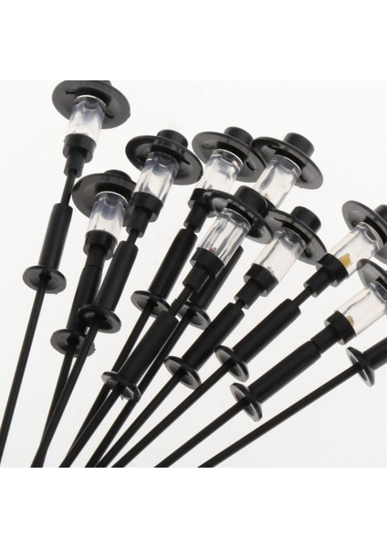 10 Adet Tren Demiryolu Stree Işıkları 12 V Dıy Modeli Mimarlık Kiti Için LED Lamppost (Yurt Dışından)
