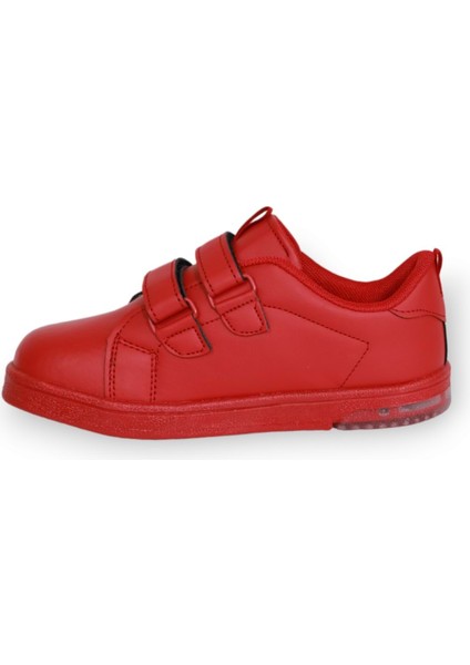1578 Anatomik Tabanlı Işıklı Çocuk Spor Ayakkabı - NKT01578-KIRMIZI-24