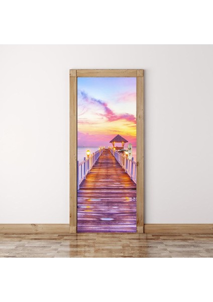 3D Çıkarılabilir Kapı Çıkartmaları Su Geçirmez Duvar Çıkartmaları Dıy Ev Dekor Pembe Bulutlar (Yurt Dışından) fiyatları