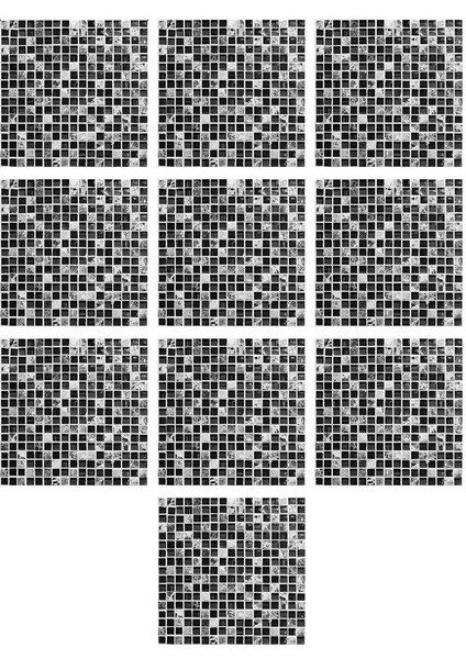 10PCS Vintage Karo Çıkartmaları Banyo Mutfak Pvc Duvar Çıkartmaları Çıkışlar (Yurt Dışından)