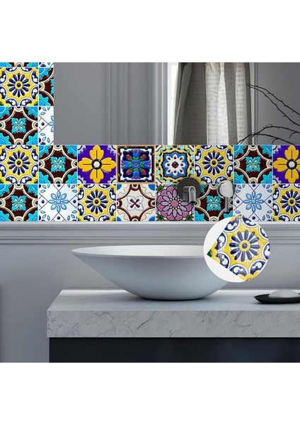 3D Meksika Mozaik Kapı Sticker Kendi Kendinden Yapışkan Duvar Tile Duvar Çıkartma Duvar Kağıdı, Tip G (Yurt Dışından) fırsatları