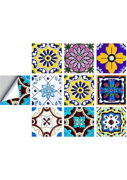 3D Meksika Mozaik Kapı Sticker Kendi Kendinden Yapışkan Duvar Tile Duvar Çıkartma Duvar Kağıdı, Tip G (Yurt Dışından) indirimleri