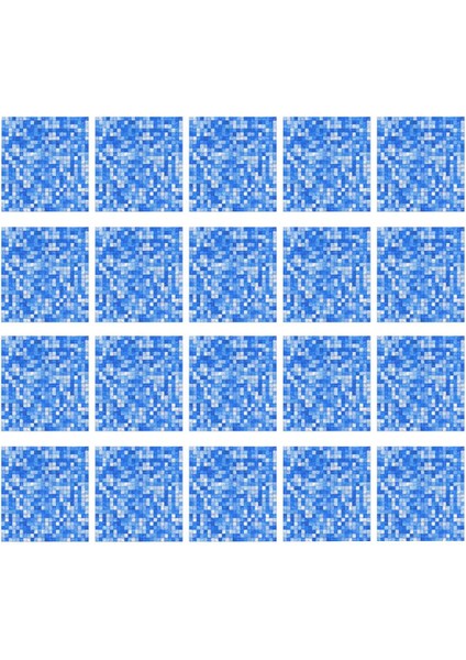 20X20 cm Kendinden Yapışkanlı Duvar Karosu Sticker Çıkartması Dıy Kat Mutfak Ev Dekor Mavi (Yurt Dışından)