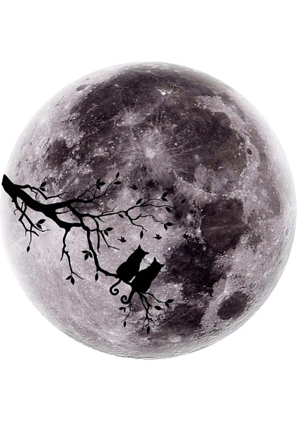 Aydınlık Efekt Kağıt Film Duvar Dekor Çıkartması Küre Desen - Gri (Yurt Dışından)