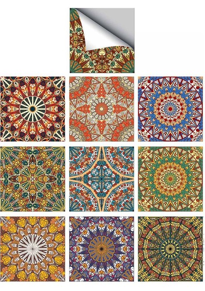 20 x 20CM Duvar Aynası Mozaik Çıkartma Kendi Kendine Yapışkan Ev Kapı Çıkartmaları - Tip K Tip A (Yurt Dışından)