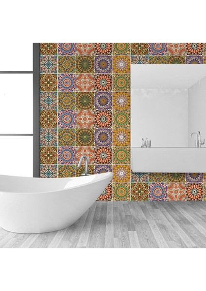 20 x 20CM Duvar Aynası Mozaik Çıkartma Kendi Kendine Yapışkan Ev Kapı Çıkartmaları - Tip K Tip A (Yurt Dışından)