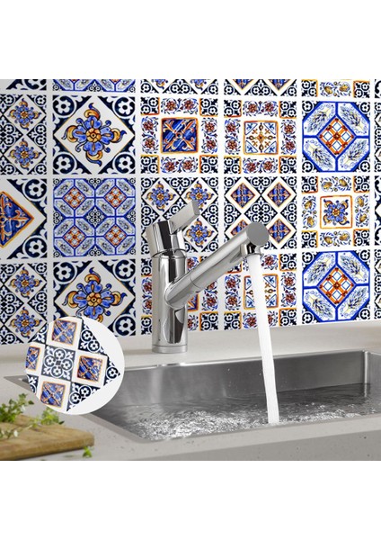 20 x 20CM Duvar Aynası Mozaik Çıkartma Kendi Kendine Yapışkan Ev Kapı Çıkartmaları - Tip K Tip F (Yurt Dışından)