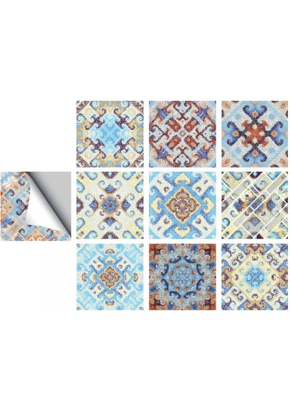 10PCS Kendi Kendine Yapışkan Kare Mozaik Duvar Çıkartmaları Vinil Yüzeye Monte Karo Tuğla Tipi H (Yurt Dışından) indirimleri