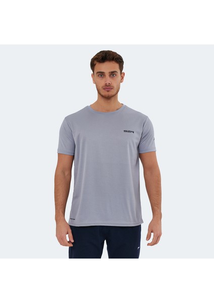 OMAR KTN Erkek Tişört Açık Gri