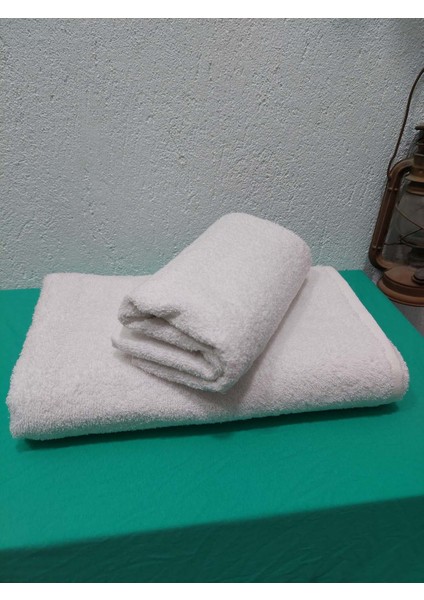 Banyo Havlu Seti Büyük Boy Beyaz 2'li