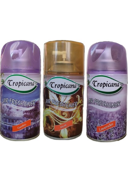 Air Freshener Oda Kokusu Garden Bahçe Musk Misk Otu Lavender Lavanta Parfüm Spreyi 260 ml x 3 Adet