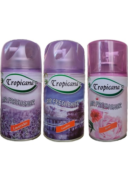 Air Freshener Oda Kokusu Lavender Lavanta Garden Bahçe Rose Gül Koku Parfüm Sprey 260 ml x 3 Adet