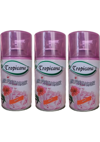 Air Freshener Oda Kokusu Rose Gül Koku Bahçe Kokuları Parfüm Spreyi 260 ml x 3 Adet