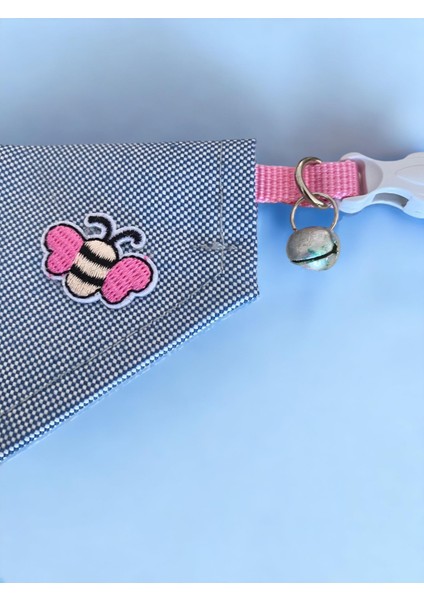 Pink Bee Kedi Bandana, Fular, Kedi Kıyafeti Kedi Elbisesi