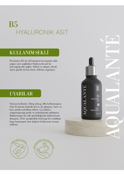 Aqualanté B5 & Hyaluronik Asit 30 ml Nem ve Onarım Intense Bakım Serumu