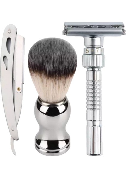 Shave Q8 Full Metal Tıraş Makinesi + F10 Tıraş Fırça + U3 Full Metal Ustura