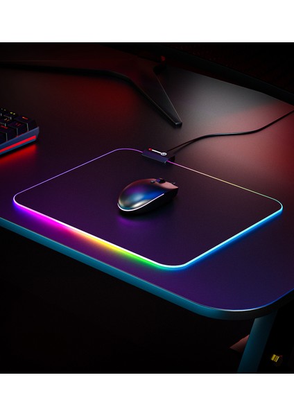 Mp-21  252X328X3 mm Rgb Ledli Oyuncu Mouse Pad Siyah