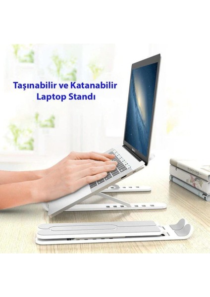 Katlanır Notebook Standı Ayarlı Laptop Macbook Notebook Yükseltici Tutucu Stand