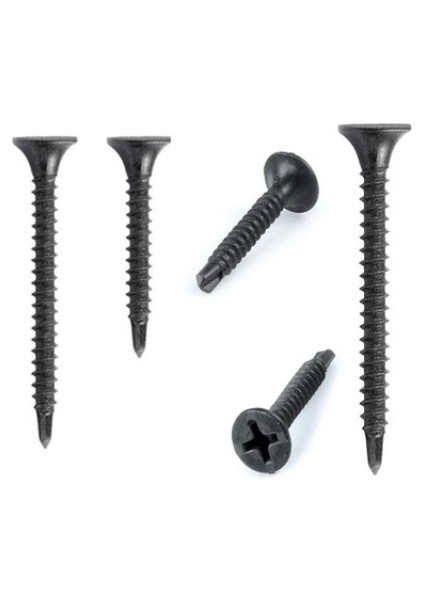 Siyah Sunta Mdf Vidası, 3,5X45 Mm. Havşa Başlı 100 Adet Vida