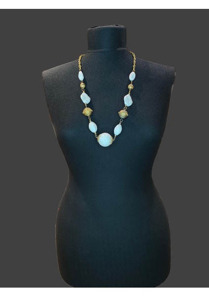 Uzun Taşlı Modern Tasarım Kolye MY60N223100021