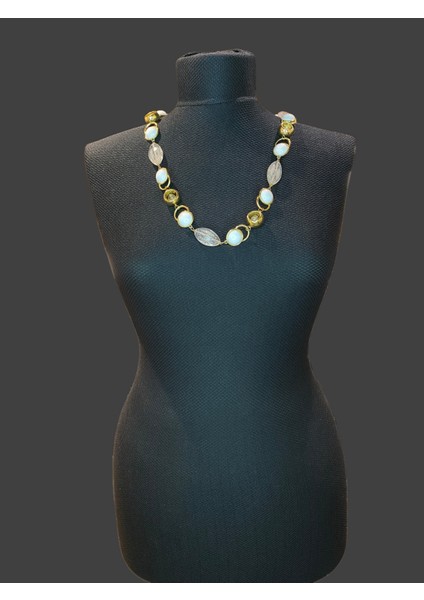 Uzun Taşlı Modern Tasarım Kolye MY60N223100024