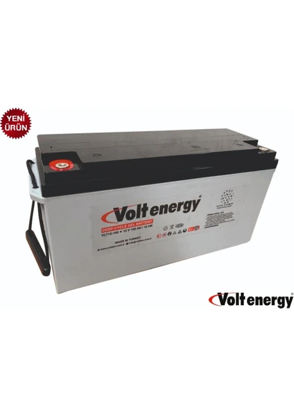 12V 150 Amper  Jel Akü Deep Cycle Nanocarbon (Üretim Tarih 2024)