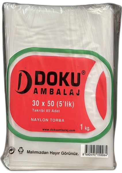 30 x 50 cm Naylon Torba 1kg