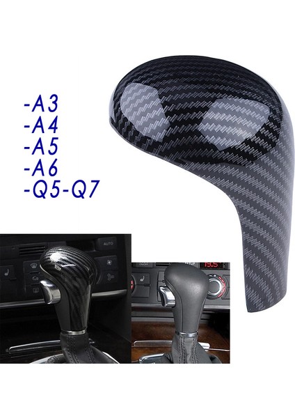 A6 C6 Otomatik Vites Topuzu Karbon Başlık - A6 C6 Aksesuar