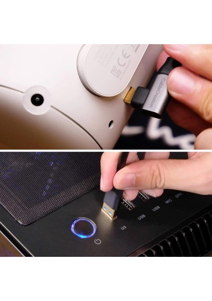 5 Gbps Type-C Vr Data Şarj Kablosu Oculus Quest 2 Için Link Cable 90° Type-C Uç USB 3.2 Kablo 5 Metre 3A CC1064 Profesyonel Bilgisayar Bağlantı Kablosu indirimleri