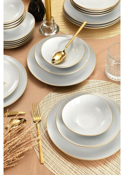 Elegant 24 Parça 6 Kişilik Yemek Takımı Gold