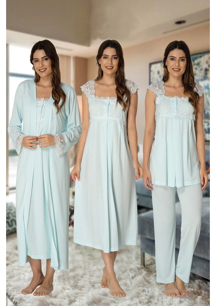2305 Turkuaz Lohusa Hamile 4'lü Set