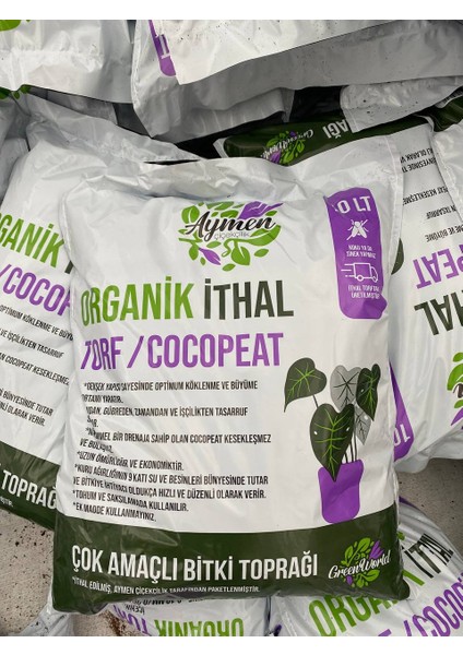 10 Litre Organik Ithal Çok Amaçlı Bitki Toprağı - Her Türlü Çiçek, Fide, Fidan, Sebze Için